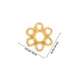 thumbnail image 4 of OULII 200Pcs Golden Metal Bead Caps for Jewelry Making Flower Shape Non Rusting Craft Supplies, 4 of 5