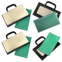 HQRP 4-pack Flat Air Filter Cartridge w/ Pre-Cleaner Filter for Briggs & Stratton 499486S & 273638S Replacement fits Intek V-Twin 18 - 26 HP Engines