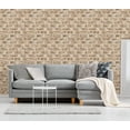 thumbnail image 3 of Brewster Jomax Neutral Warehouse Brick Paste The Wall Non Woven Wallpaper, 20.5-in by 33-ft, 56.4 sq. ft., 3 of 4