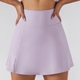 thumbnail image 2 of Gibobby Leggings cortos deportivos mujer para yoga Pantalones cortos para mujer de algodón de cintura alta elástica plisados con volantes lindos panta(Morado,G), 2 of 5
