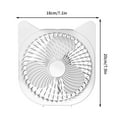 thumbnail image 3 of SATRINO USB Fan, Strong Wind Ultra Quiet Small Desk Fan 3 Speeds Adjustable USB-C Corded Powered Personal Fan for Home Office Desktop White, 3 of 8