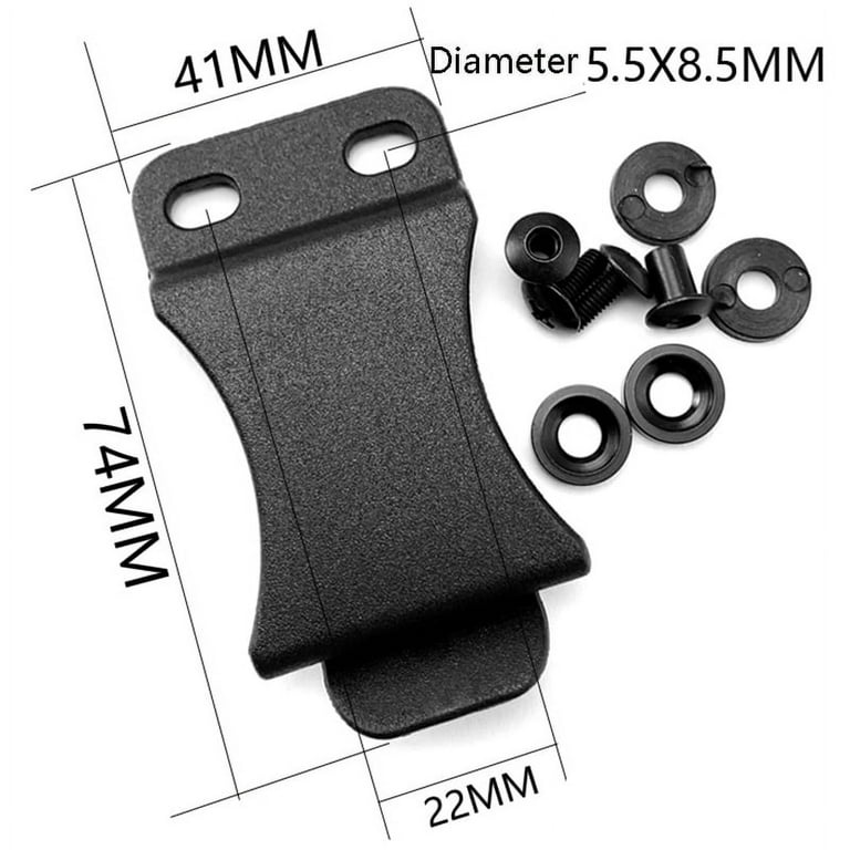  Quick Clip Pro Kydex Leather Gun Holster Belt Clips 1.5  Belts, Black Poly Plastic w/Binding Post Screws Hardware (2-Pack) : Sports  & Outdoors