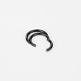 thumbnail image 4 of Surgical Steel Septum Jewelry Black Crescent Moon Septum Rings for Women 16g Septum Jewelry 16 Gauge 8mm Septum Hoop Clicker Silver Septum Piercing Rings, 4 of 4