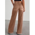 thumbnail image 3 of Jeans Marrones de Pierna Ancha y Tiro Alto para Mujer PRETTYGARDEN Talle 8, 3 of 4
