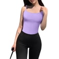 thumbnail image 1 of KelaJuan Women's Ribbed Bodysuits, Sleeveless Scoop Neck Solid Color Shapewear Leotard Cami Tops, 1 of 6