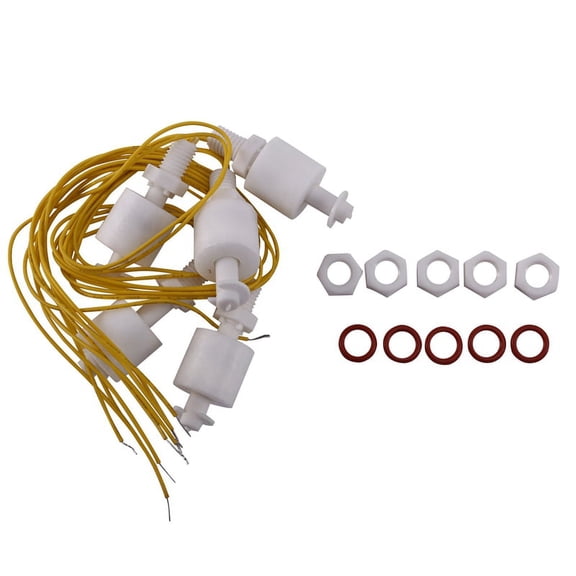 5 Pieces ZP4510 Liquid Water Level Sensor Vertical Float Switches,5 x Water Level Sensor,White