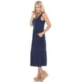 thumbnail image 3 of White Mark Women's Scoop Neck Tiered Midi Dress, 3 of 5