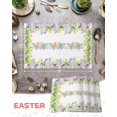 thumbnail image 6 of Easter Placemats Set of 6, Bunny Eggs Floral Placemat for Dining Table Decorations, Spring Flowers Rabbit Place Mats, Spring Table Mats for Kitchen Dinner Seasonal Holiday Party Decor, 6 of 6