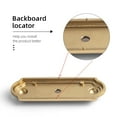 thumbnail image 5 of Goo-Ki Oval Champagne Bronze Cabinet Knobs with Square Backplate, Zinc Alloy Cabinet Handles Hardware for Cupboard,Dresser & Drawer, 6 Packed, 5 of 7