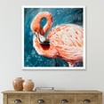 thumbnail image 3 of Designart 'Pink Flamingos Love Birds In Blue Water II' Farmhouse Framed Art Print, 3 of 4