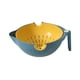 thumbnail image 5 of Cesta para lavar verduras, colador de alimentos, 2 capas, ahorro de espacio, limpieza de frutas, lavabo, colador, cuenco para frutas, arroz y verduras azul, 5 of 9