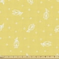 thumbnail image 1 of Floral Fabric by the Yard, Soft Tone Style Mini Flowers and Hand Drawn Like Circles Randomly Arranged, Decorative Upholstery Fabric for Sofas and Home Accents, White Pastel Yellow by Ambesonne, 1 of 5