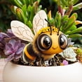 thumbnail image 7 of Lypsnake Bee Garden Decorative Floor Insert,Cute Cartoon Bumblebee Yard Art with Flower Crown,Weatherproof Resin Ground Stake for Outdoor Lawn Flower Bed Patio and Backyard Display, 7 of 7