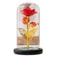 thumbnail image 1 of Lámpara de rosa artificial de cubierta transparente luz de flor de cubierta de vidrio LED decorativa colorida de fácil limpieza para boda ANGGREK Otros, 1 of 7