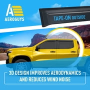 Extra Durable Window Deflectors Tape-On Window Visors Rain Guards Fit for Chevy Silverado 1500 2019-2026 Crew Cab, Sun Visors, Wind Vent Visors, Window vent shades, Car Accessories - 4 pcs. AG0798