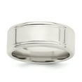 thumbnail image 1 of 925 Sterling Silver 8mm Polished Fancy Size 7.5 Band Ring, 1 of 4