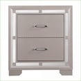 thumbnail image 5 of Silver Champagne 2-Drawer Nightstand – No Assembly Required, 5 of 6