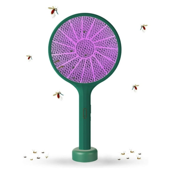 Lieonvis Electric Mosquitoes Swatter Racket Bat Bug Zapper USB Rechargeable Fly Pest Trap Catcher Killer