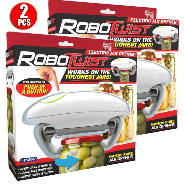 Robo Twist Electric Jar Opener Auto Jar Opener 2Pcs One Touch Electric