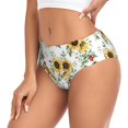 thumbnail image 2 of Fotbe Sunflowers Leaves And Birds Calzones Estampados para Mujer – Ropa Interior de Algodón, Cómoda, Suave y Elástica-Large, 2 of 6
