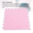 thumbnail image 4 of Foam Interlocking Tiles, Fluffy Climbing Area Rugs 10pcs Plush Interlocking Carpet  for Home Black,Pink, 4 of 7