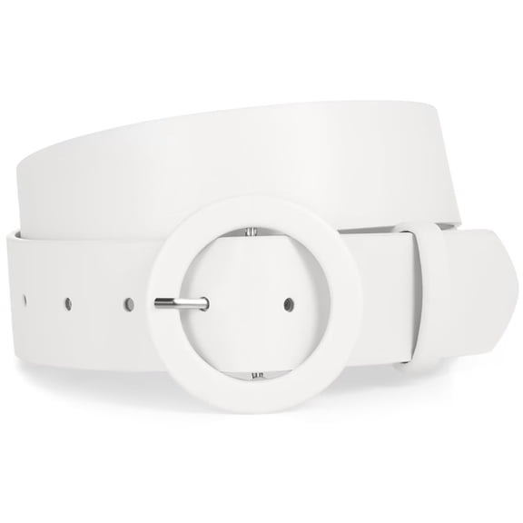 WHIPPY Women's Wide Leather Belt for Jeans Pants Dresses Ladies Belts with Round Buckle