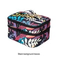 thumbnail image 4 of Youkk Polyester Sturdy And Durable Nail Polish Storage Bags Easy To Carry Gift Practical And Convenient Black base leaf 1Set, 4 of 6