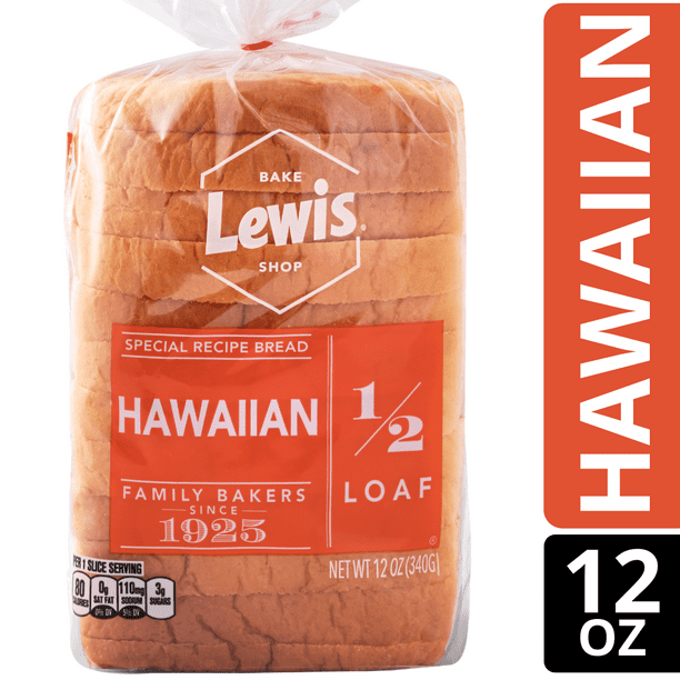 Lewis Bake Shop Half Loaf Hawaiian Bread 1 2 Loaf 12 Oz Walmart Com Walmart Com