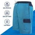 thumbnail image 5 of North 15 Men's Microfiber Swim Trunks with Cargo Pocket-6104-Sky-Nvy-2XL, 5 of 8