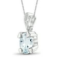 thumbnail image 3 of JewelersClub 1 1/7 Carat T.G.W. Aquamarine And White Diamond Accent Sterling Silver Pendant, 18", 3 of 4
