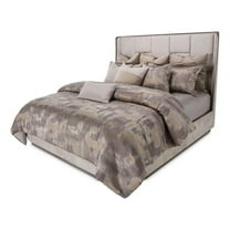 Michael Amini Roxbury Park Cal. King Multi-Panel Velvet Bed in Slate Ash
