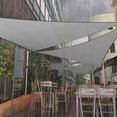 thumbnail image 2 of Amgo 10' x 12' x 15.6' Custom Size Grey Triangle Waterproof Sun Shade Sail Order To Make UPF50+ AMTADT12 Canopy Awning, 98% UV Blockage Water Resistant, Backyard Patio Garden (We Customize), 2 of 9