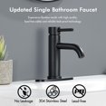thumbnail image 2 of Grifo de baño WINKEAR negro de un solo orificio con desagüe desplegable, 2 of 6