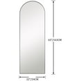 thumbnail image 7 of KDMLR Arched Full Length Floor Mirror 64"x21.1" Full Body Standing Mirror,Black, 7 of 7