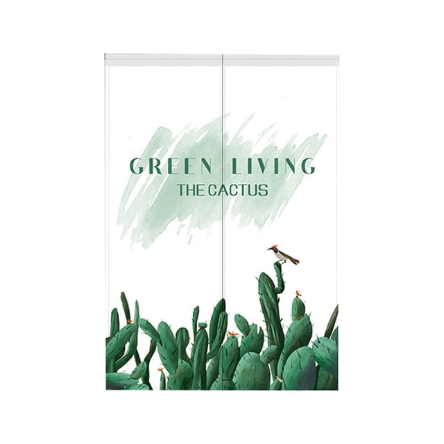 Cortina divisoria cocina baño media cortina tela de lino verde pequeño dormitorio fresco sala de estar