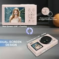 thumbnail image 6 of Ourlife Dual Screens 5K Digital Camera for Vlogging - 80MP, 18X Zoom, Autofocus, Compact Travel Camera, Beginner-Friendly Gift Pack, Include 64GB Card & 2 Batteries, Pink, 6 of 8