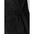 thumbnail image 4 of DARING DIVA Fuzzy Hooded Plush Bath Robe Mini Bathrobe XS Black, 4 of 6