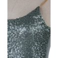 thumbnail image 4 of Womens Spaghetti Sequin Metal Chain Strap Camisole Tank Top, 4 of 5