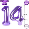 thumbnail image 5 of Number Balloon 40 Inch for Birthday Decorations, Large Foil Balloon Numbers, Mylar Giant Birthday Balloon for Boy Girls Women Men, 5 of 18