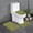 Army Green, variant on 3 Piece Bathroom Rugs Set Flannel Non-Slip U-Shaped Mat For Toilet Absorbent Soft Bath Mat For Master Bath Kids Guest Suite Beige