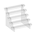 thumbnail image 2 of GROWTH TANK Acrylic Dessert Cake Display Rack Stand Heavy Duty 8" Long Acrylic Display Riser 5 Tier, 2 of 7