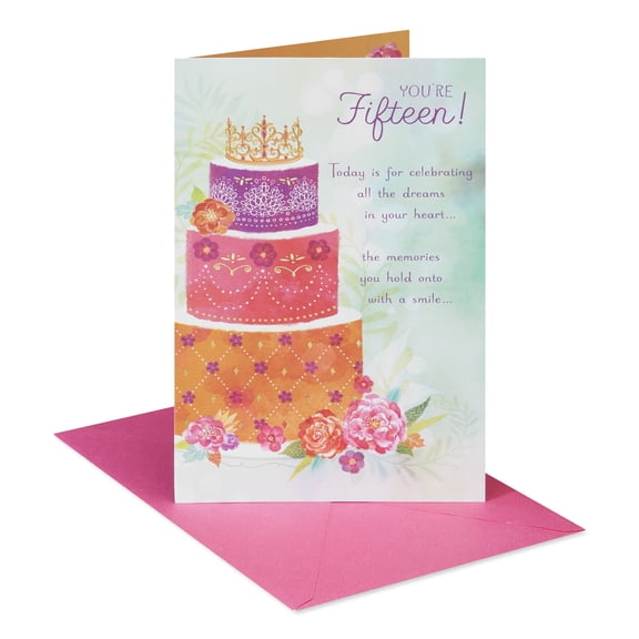 American Greetings 15th Birthday Card for Anyone (Celebrating Your Dreams)