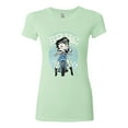 thumbnail image 2 of Wild Bobby, Biker Betty Boop MC Motorcycle Club 1930 Betty Boop Womens Slim Fit Junior Tee, Mint, Large, 2 of 5