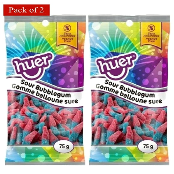 Huer Sour Bubblegum Bottles 75 g (Pack of 2)