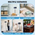 thumbnail image 2 of Large 440lbs Shipping Scale, 15"X 12" Platform Heavy Duty Stainless Steel Platform for Postal Industrial Floor Business Office Home Warehouse Package, 2 of 9