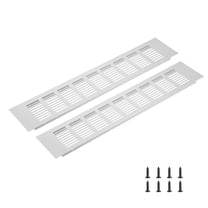 Uxcell 1 Set Rectangle Ventilation Grille, Aluminum 400x80mm Silver Tone