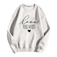 thumbnail image 3 of Couple Sweatshirts Womens Sweatshirt Husband and Wife Lightweight Pullover Tops Womens Sweatshirts Lover Long Sleeve Sweater for Valentines Day Sweatshirts for Teen Girls, 3 of 4
