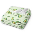 thumbnail image 2 of Kll Fleece Blanket Plush Throw Blanket Green Avocado,Soft Fuzzy Cozy Flannel Blanket For Couch Sofa Bed.(40"X30"), 2 of 9