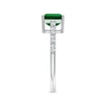 thumbnail image 3 of ANGARA Lab Grown 2.25 Ct Emerald-Cut Emerald Cathedral Engagement Ring for Women in 14K White Gold (Size-9x7mm) | May Birthstone, Anniversary, Jewelry Gift for Women | Lab-Grown Emerald Ring, 3 of 9