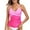 Fuchsia + Rose Chaud, variante sur RELLECIGA Haut de Tankini Froncé à Encolure en V pour Femmes Maillots de Bain